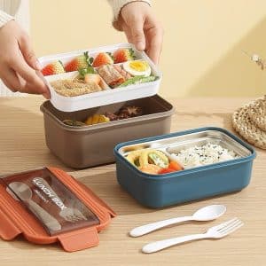Lunch box with spoon, High quality