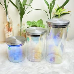 Air-Tight Glass Jar with Stainless Steel Lid - 3 Sizes