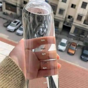 Transparent 1L water bottle for office and home use