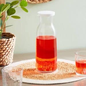 Buy 1Littre water bottle LAV Fonte Glass Water Pitcher with Lid
