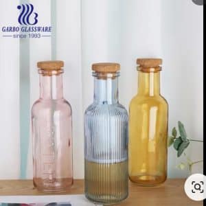 Colorful Glass Water Bottle - 1 Litre 3pcs set
