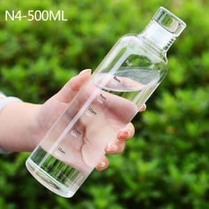 glass water bottle 500 Ml Transparent Water Bottle