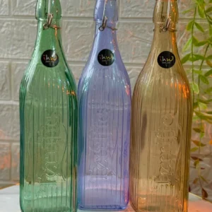 3 pcs set Assorted Cork Square Glass Bottle 1 L