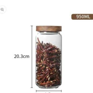air tight 950ml glass jar for stick noodles and others