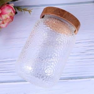 airtight glass jar wooden lid hitproof120c