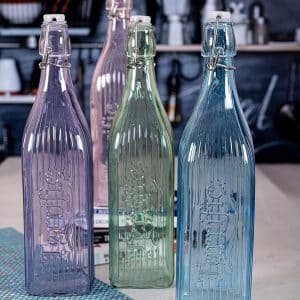 4pcs set Assorted Cork Square Glass Bottle 1 L