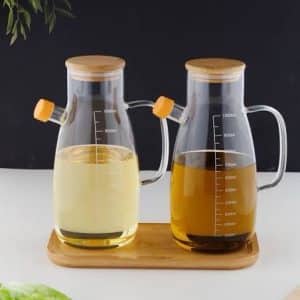 1000ml oil pot with bamboo lid 1pcs