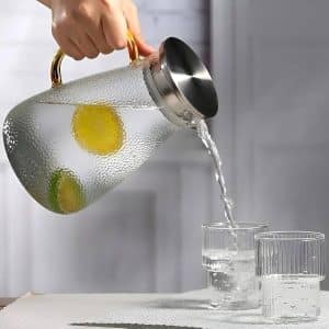 Water Pitcher Glass Water Pot 1500ml Heat Resistant Water Jug And Glass Set Square Kettle Boiling F