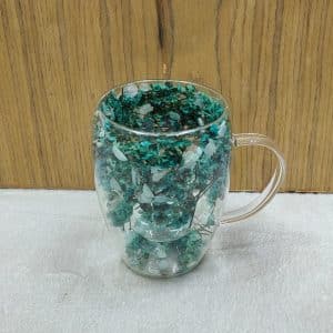 Dried Flower Filler Glass Cup Creative With Handles Heat Resistant Coffee Cup Double Wall Mug