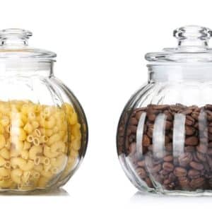 2pcs set Pumpkin Shape Clear-Glass Sealed Jars.