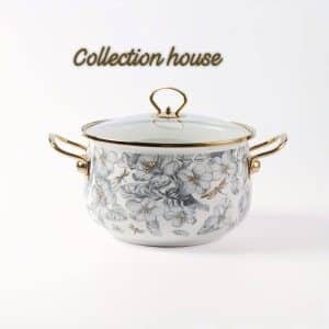 24 CM 1pc High-Quality Large Capacity Classic Soup Pot, Cooking Pot, Stew Pot, Durable And Easy To Clean, Suitable For Restaurant & Home Kitchen, Kitchen Cookware Compatible With Open Flame, Gas & Induction Cooktop