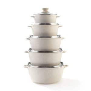 set Non-Stick Cookware Set Kitchen Cooking Pots and Pans Including Milk Bucket