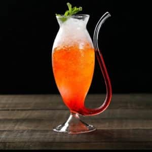 Transparent Creative Wine Glass Cocktail Glass Cup with Straw