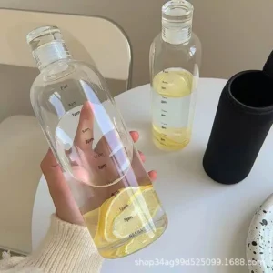 1000 ML Borosilicate Glass Water Bottle with free cover
