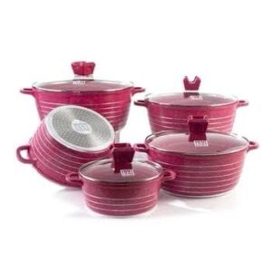 set Non-Stick Cookware Set Kitchen Cooking Pots and Pans Including Milk Bucket