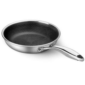 28cm Titanium Alloy Fry Pan, Stainless Steel Nonstick  Smoke-Free 7 Layers Induction Cookware