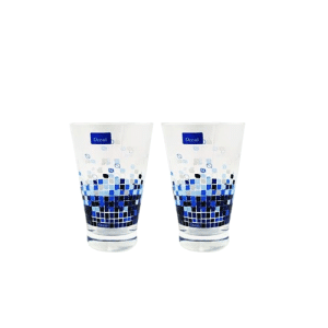 Ocean 3B1611502G0008 – Decorated Clear Glass Tumblers, 300 ml (Set of 6)