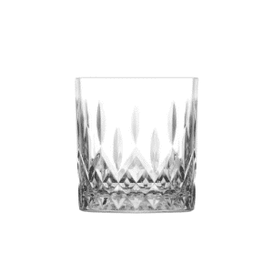 LAV Odin Rock Tumbler Glasses – 330ml Textured Clear Glass Set (6 Pcs)