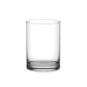 Ocean Fin Line Tumblers – 280 ml Textured Clear Glass Set (6 Pcs)