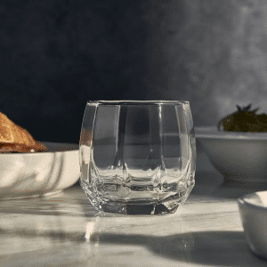 Ocean Jubilee Rock Tumblers – 340ml Clear Fluted Glass Set (6 Pcs)