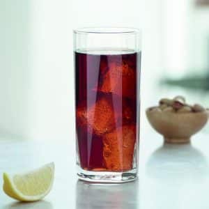 Ocean Pyramid Tumblers – 300 ml Textured Clear Glass Set (6 Pcs)