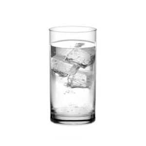 Ocean Fin Line Tumblers – 360 ml Textured Clear Glass Set (6 Pcs)