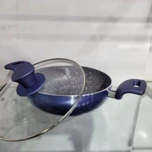 Ocean Blue Non-Stick Wok with Lid – 22cm | Model ONW22B