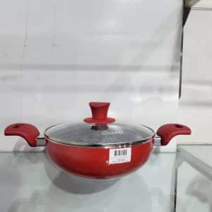 Bright Red Non-Stick Wok with Lid – 24cm | Model ONW24R